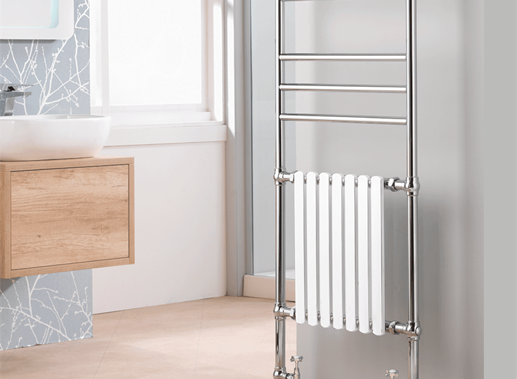 Venice Traditional Rail - Available Chrome with White Radiator